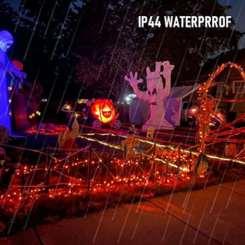 TW SHINE Purple Halloween Lights, 2 Pack 20FT 100 Count Incandescent Halloween Mini String Lights, Waterproof Halloween Decorations for Outdoor Indoor Patio Home Party Garden Yard Decor