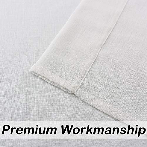 Central Park Black and White Stripe Sheer Color Block Window Curtain Panel Linen Drape Treatment for Bedroom Living Room Farmhouse 84 inches Long with Rod Pocket,2 Panel Rustic Living Panels