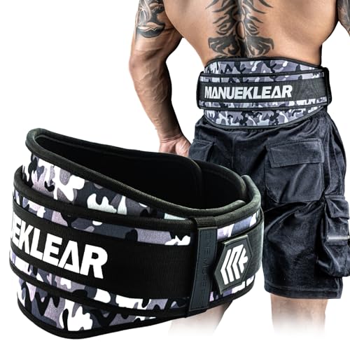 Weight Lifting Belt, Lifting Belts for Women Men, MANUEKLEAR Weightlifting Belt Quick Locking Back Support for Bodybuilding, Fitness, Powerlifting, Cross Training, Squats, Workout, Exercise (Camouflage, S(28-33inches))