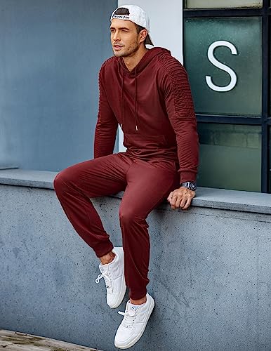 COOFANDY Men's Sweatsuit 2 Piece Sport Hoodie Athletic Suit For Sports Casual Fitness Jogging