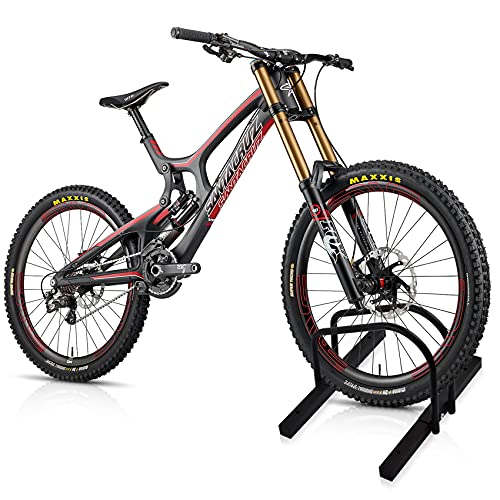 WALMANN Bike Floor Stand, Bike Parking Rack for 1 Bike Garage Bike Storage Stand Indoor/Outdoor 22-28" Wheel Stand, Max. Tire Width 2.15"
