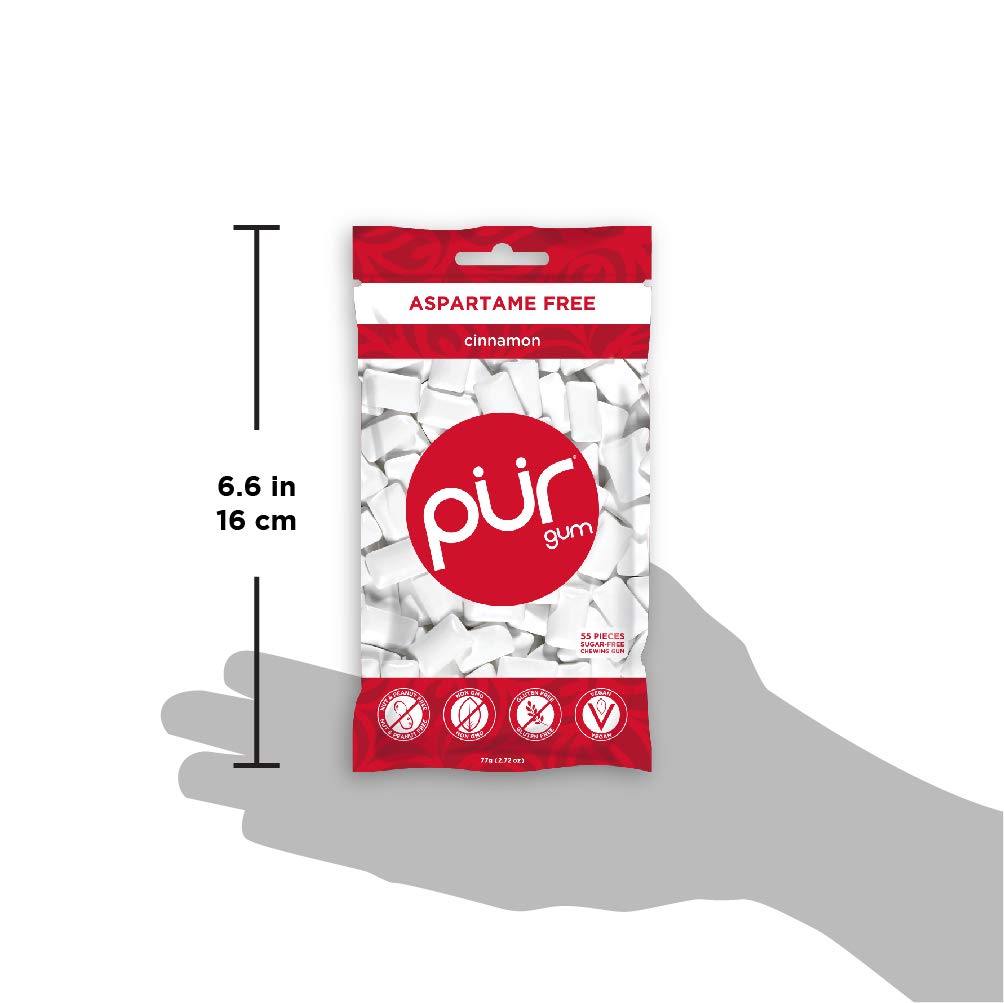 PUR Gum, Cinnamon, 55 Count (Pack of 2)