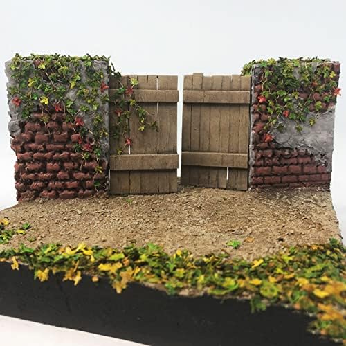 Warmtree Realistic Miniature Leaves Simulation Leaves for DIY Mini Model Railway Fairy Garden Architecture Diorama Scenery Landscape Layout Diorama Halloween Village Accessories, Pack of 4