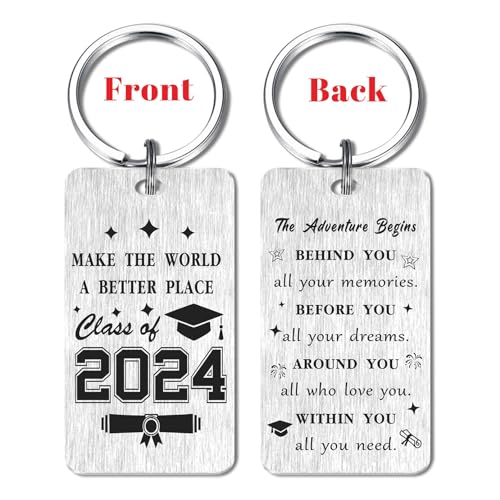 Gezxin Funny Graduation Keychain- Graduate Gifts for Seniors Students Masters Nurses Students College High Student Graduation Gifts
