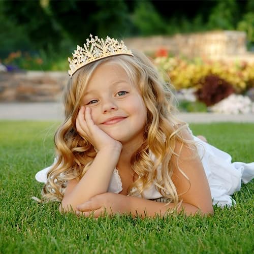 Tiaras for Girls Gold Headband Crowns and Princess Tiaras for Little GIrls Birthday Pageant Cosplay Prom Princess Gold Crown Decorations