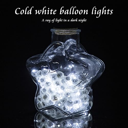 chzk 50pcs Balloon Lights Mini Led Lights Round Long Standby Time Ball Light Paper Lantern Balloons Lights for Birthday Party Christmas Halloween Decoration (50, Rainbow)