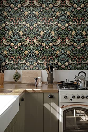 NextWall Aves Garden Peel and Stick Wallpaper (Ebony)