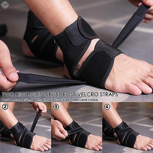 HiRui Ankle Wraps Ankle Brace Compression Ankle Support for Men Women, Ankle Stabilizer for Running Basketball Soccer Fitness Sprains Arthritis Recovery-Breathable, Adjustable (S, 1 Pack)