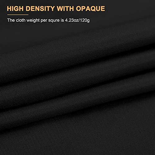 Aimosen 10 x 7 FT Black Backdrop Background for Photography, High Density Polyester Fabric Pure Black Photo Backdrop Curtain Screen Collapsible Seamless for Photoshoot Portraits Party Video Studio