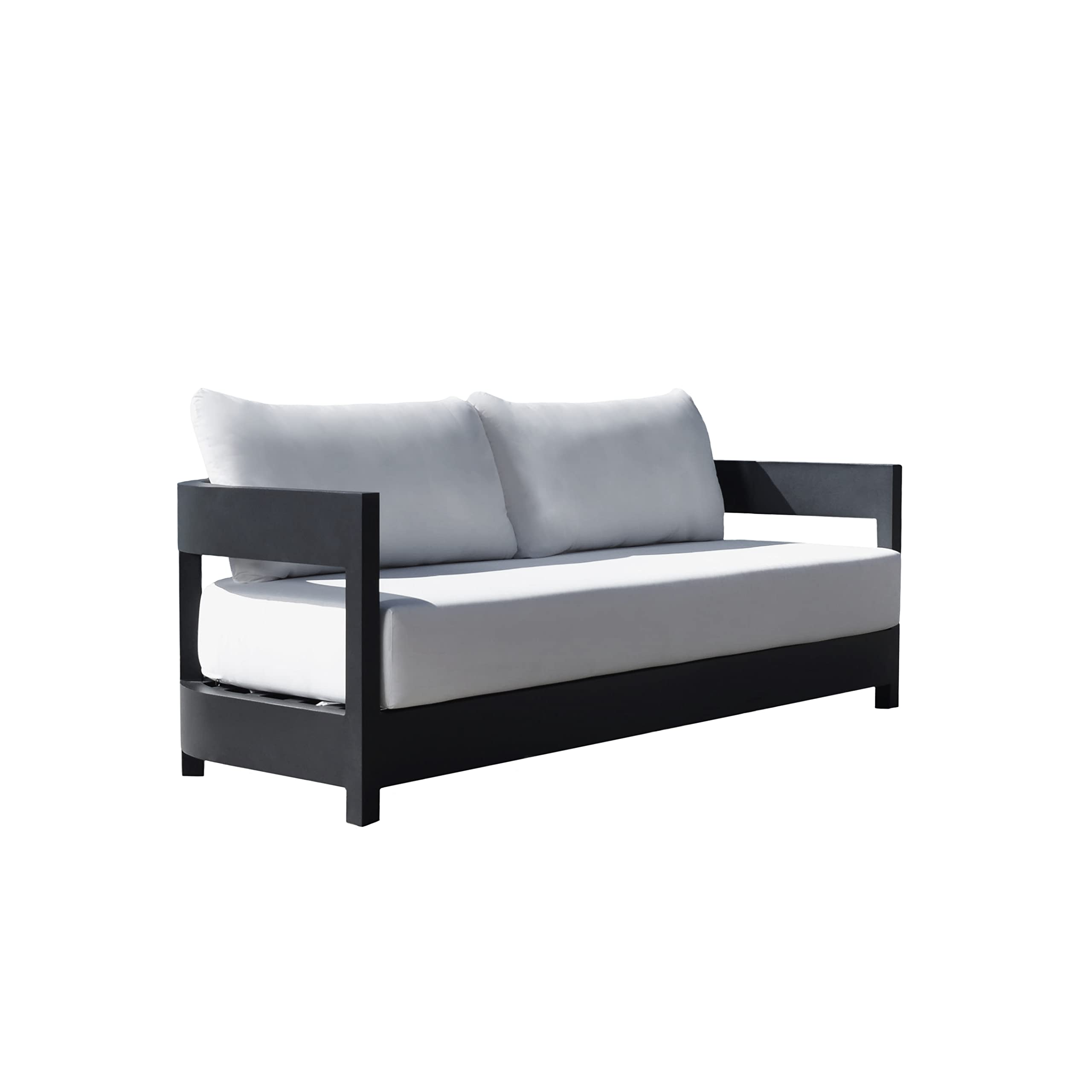 Abbyson Living Santino Outdoor Sofa - Coastal, Durable, Sunbrella Wrapped, Patio Sofa, White