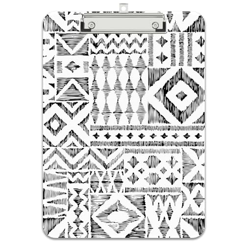 Rimilak Plastic Clipboards with Metal Clip, A4 Letter Size 9" x 12.5" Office Decorative Clipboards for Students Women Men and Kids, Cute Clipboard Custom Pattern