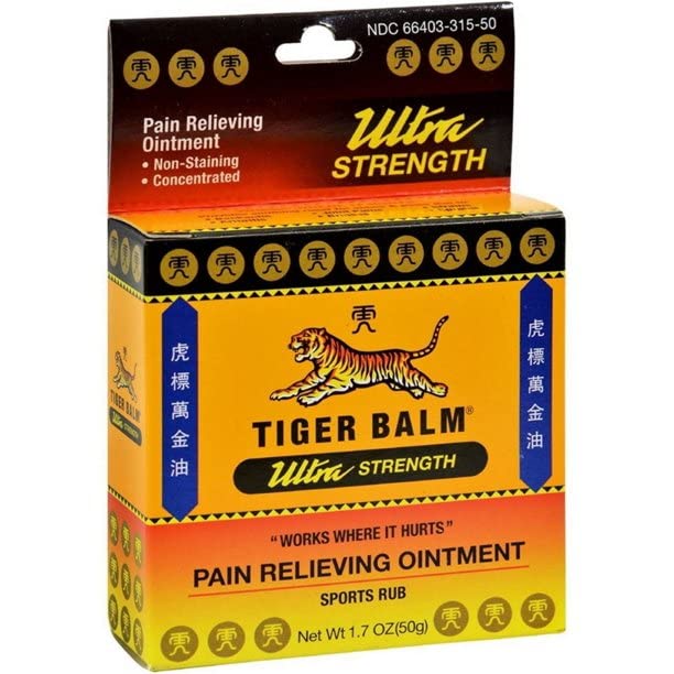 Tiger Balm Sport Rub Pain Relieving Ointment, Ultra Strength 1.70 oz (Pack of 5)