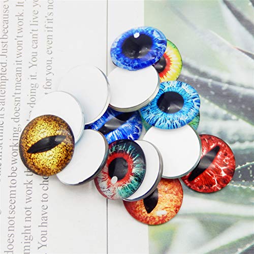 100PCS 6MM Dragon Eyes Glass Cabochon for Clay Doll Making Sculptures Props Craft Jewelry DIY Findings Small Size About 0.24inches