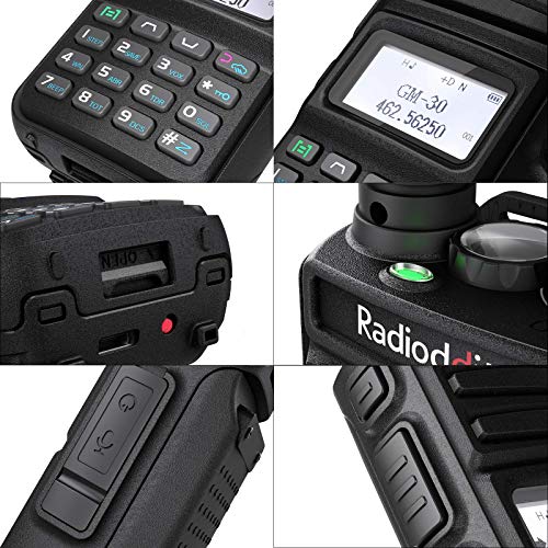 Radioddity GM-30 GMRS Radio Handheld 5W Long Range Two Way Radio for Adults, GMRS Repeater Capable, with NOAA Scanning & Receiving, Display SYNC, for Off Road Overlanding Family Use, 1 Pack