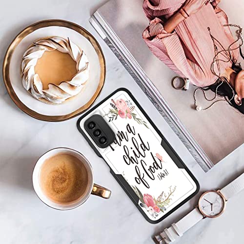 CICPLKSE for Moto G Power 5G/Moto G 5G 2023 Case,Dual Layer Heavy Duty Hybrid Shockproof Hard PC Soft Silicone TPU Bumper Protective Cover Case for Motorola Moto G 5G 2023,Cute Daisy Flower