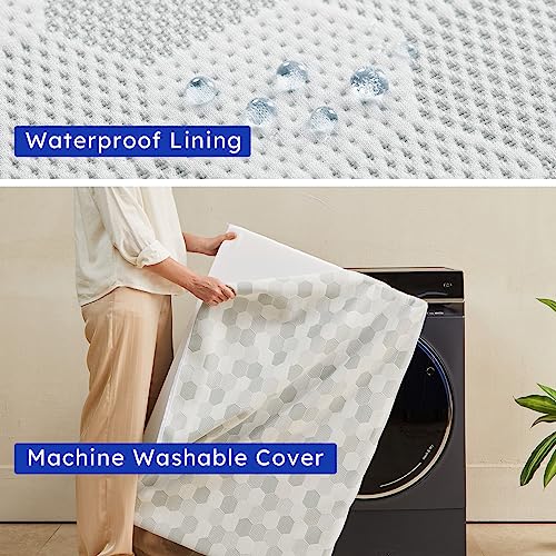 ELFXROS Waterproof Pack and Play Mattress Pad, Comfort Foam Pack N Play Mattresses Topper, Breathable Baby Playpen Mattresses, Playard Mattress for Pack and Play - Removable Washable Cover, 38"x26"x1"
