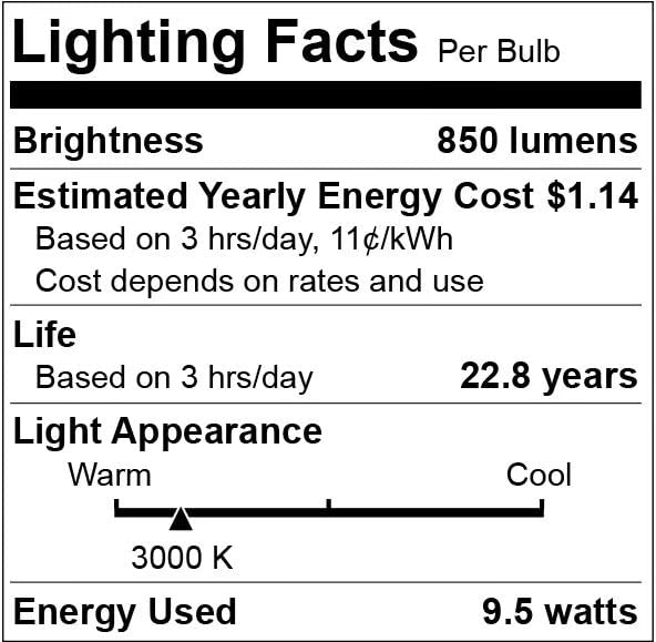 Qualilux Dusk to Dawn Light Bulbs Outdoor 850 Lumen, 60W Equivalent, Warm White 3000K, LED 9.5W, Non-Dimmable, A19, E26 Base, 2-Pack, HQ-H007