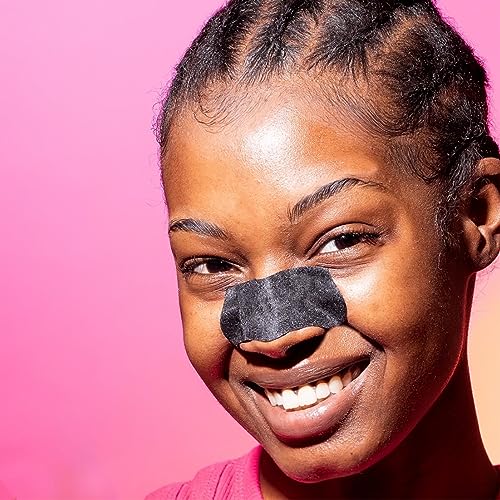 Biore Charcoal Blackhead Remover Pore Strips, Deep Cleansing Nose Strips for Removal and Unclogging, 3X Less Oil, 6 Count
