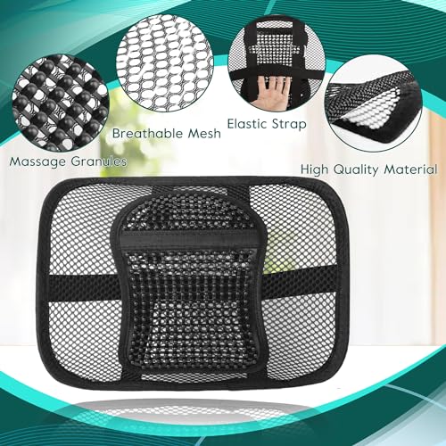 Samyoung Mesh Back Lumbar Support, Back Support Seat Cushion with Breathable Mesh for Office Chairs Car 12ā x 16ā