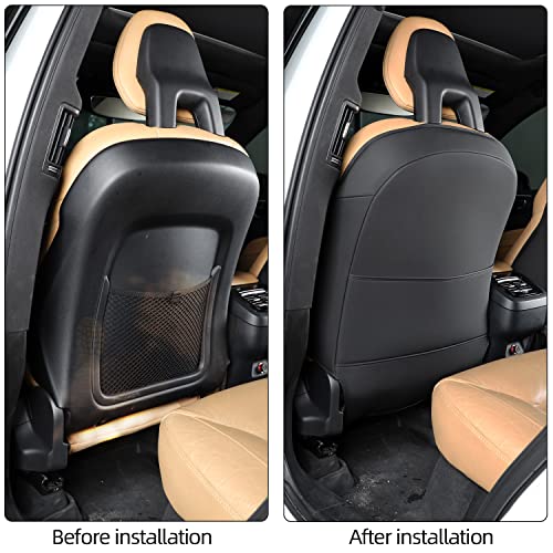 TAIKOO Seat Back Protectors Compatible with Volvo XC90 XC60 S90 S60 V90 V60,Back Seat Cover for Kids Reduce Damage to Seats Caused by Footwear Black Set of 2