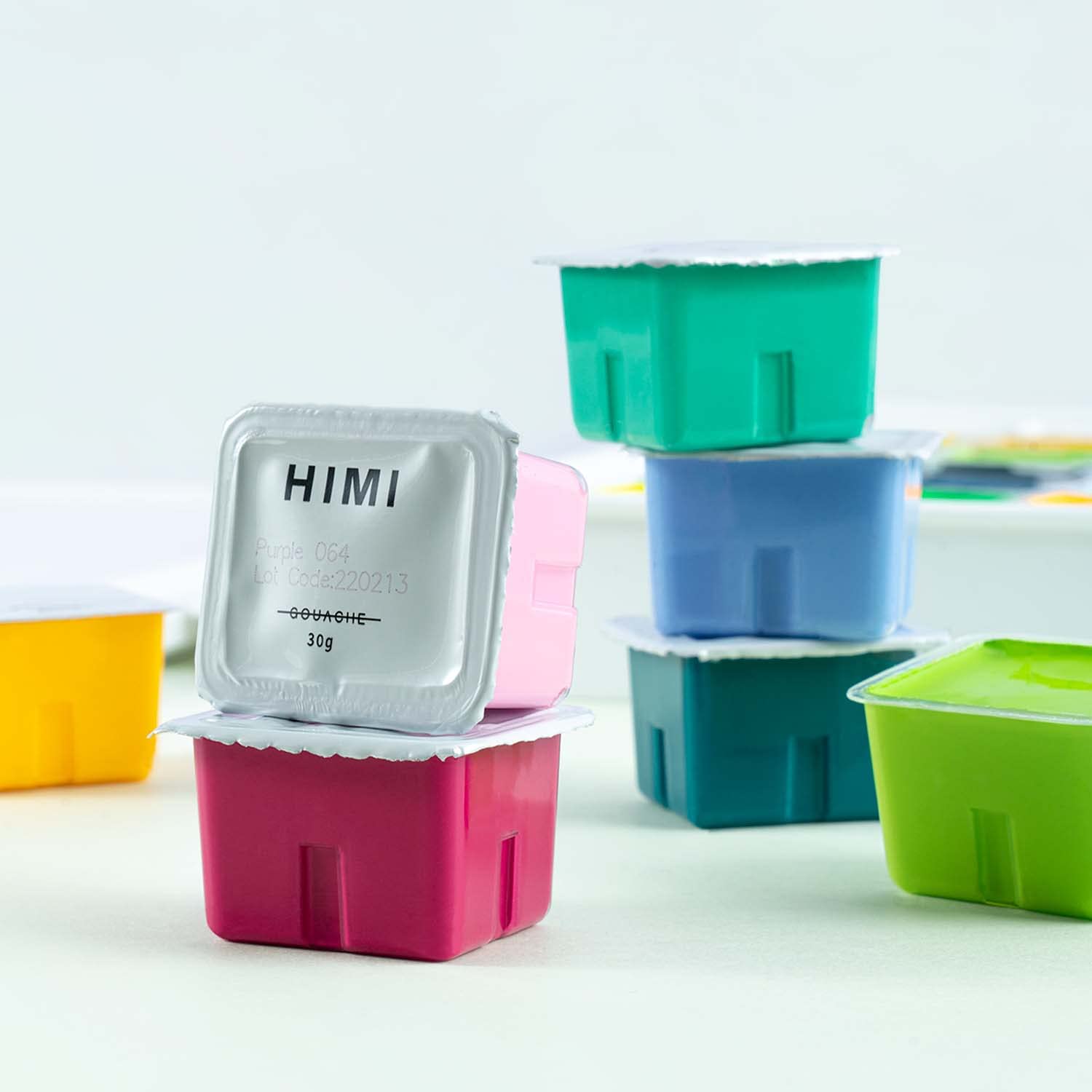 HIMI Gouache Paint Set, 56 Colors x 30g Unique Jelly Cup Design in a Carrying Case Perfect for Artists, Gouache Opaque Art Supplies for Professionals, and More