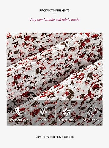 EVALESS Long Sleeve Tops for Women Off Shoulder Blouses Work Clothes for Women Business Casual Square Neck Floral Print Ladies Tops and Blouses Spring Fashion 2024 Concert Outftis Red Shirts, Large