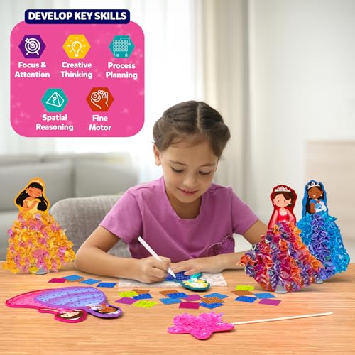 Skillmatics Art & Craft Activity - Poke-in Art Flower Bouquet, Mess-Free Sewing Art for Kids, Craft Kits, DIY Activity, Gifts for Girls & Boys Ages 4, 5, 6, 7, 8, 9