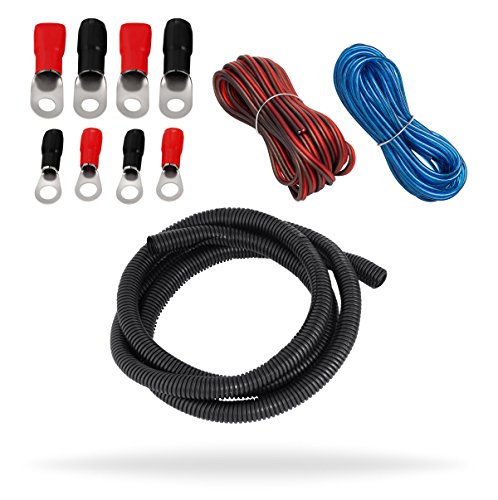 InstallGear Dual 1/0 Gauge Amp Wiring Kit | Amp Kit with 4 Amplifier Installation Wiring True Spec and Soft Touch Wire | 4 Gauge Wire, 1/0 Gauge Amp Kit, Amplifier Wiring Kit, Sub Wiring Kit
