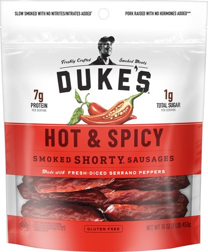 Duke's Hot & Spicy Smoked Shorty Sausages, 16 oz