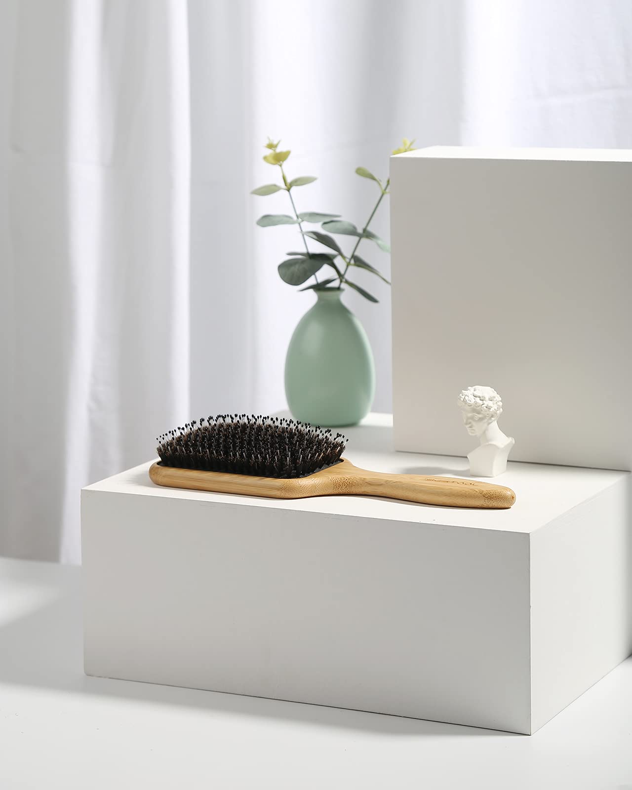 BESTOOL Hair Brush, Boar Bristle Hair Brushes for Women men Kid, Boar & Nylon Bristle Brush for Wet/Dry Hair Smoothing Massaging Detangling, Everyday Brush Enhance Shine & Health (Square)