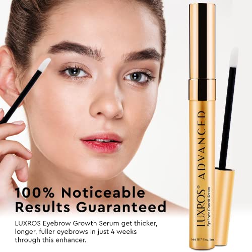 LUXROS Advanced Growth Serum for Full, Thick Eyebrows - USA Made, See Results in 4-8 Weeks (5 ml)