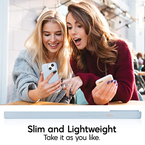 IceSword Compatible with iPhone 13 Mint Green Case 6.1”, Liquid Silicone Slim Shockproof Phone Case Cover, Soft Cute Protective - Mint Green