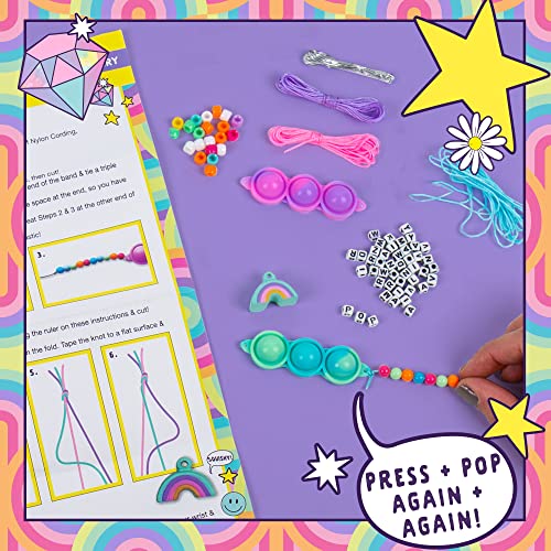 Just My Style Fidgiwear Cosmic D.I.Y. Squish & Pop Jewelry, Create Your Own Fidget Jewelry, Includes Squishy Charms & Fidget Toys, Bracelet Making Kit for Girls, Bead Kit for Kids Ages 6, 7, 8, 9