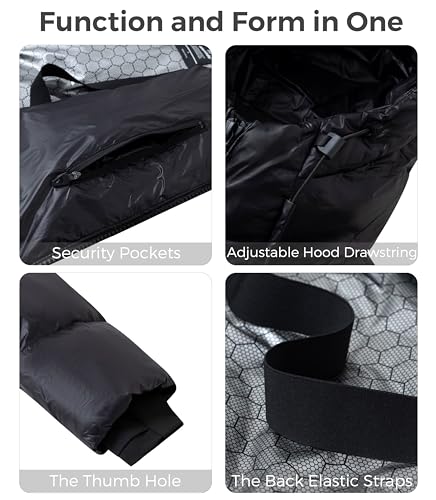 wantdo Men's Winter Warm Jackets Puffer Jacket Waterproof Quilted Thicken Parka (Black S)