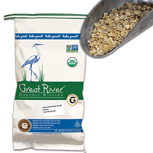 Great River Organic Milling, Oatmeal, Quick Rolled Oats, Organic, 50-Pounds (Pack of 1)