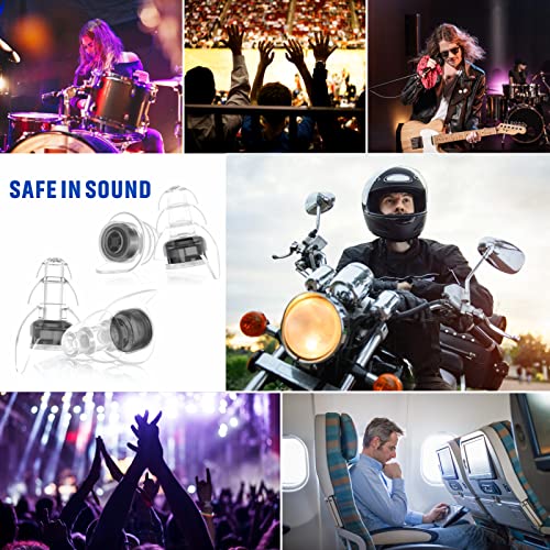 Hearprotek Concert Ear Plugs, 2Pairs Reusable high Fidelity Musician Ear Plugs for Concerts Loud Music-Noise Reduction Ear Protection earplugs for Rave,Festival,Music,Tinnitus Relief
