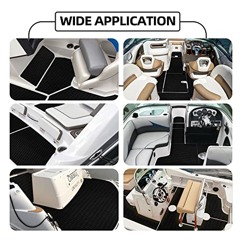 FOCEAN Boat Flooring EVA Foam Boat Decking Camo Marine Flooring Self-Adhesive Boat Mat Boat Carpet for Motorboat RV Yacht Kayak Surfboard, 94.5''x 23.6'', Olive Camo