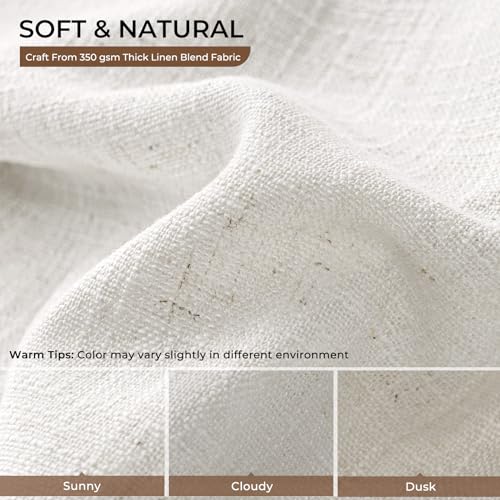 INOVADAY Blackout Curtains Pinch Pleated Linen Curtains 2 Panel Set, W40 x L95, Rust Brown