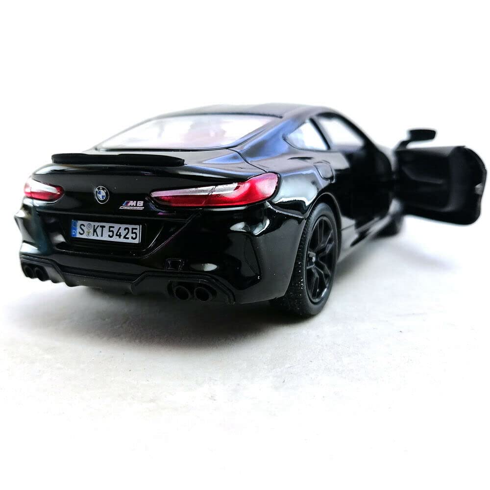 KiNSMART BMW M8 Competition Black Red 5" 1:36 Scale Die Cast Metal Model Toy Car w/ Pullback Action