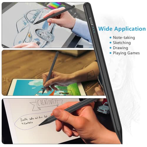 Stylus Pen for iPad 2018-2023, 15 Minute Fast Charging for Apple Pencil for iPad 10th/9th Generation & Pro Series 11/12.9 inch and Air Series 5th/4th/3th Gen with Palm Rejection