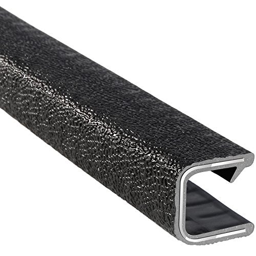 TRIM-LOK Edge Trim – Fits 1/64” Edge, 3/8” Leg Length, 100’ Length, Black, Pebble Texture – Flexible PVC Edge Protector for Sharp/Rough Surfaces, Easy to Install