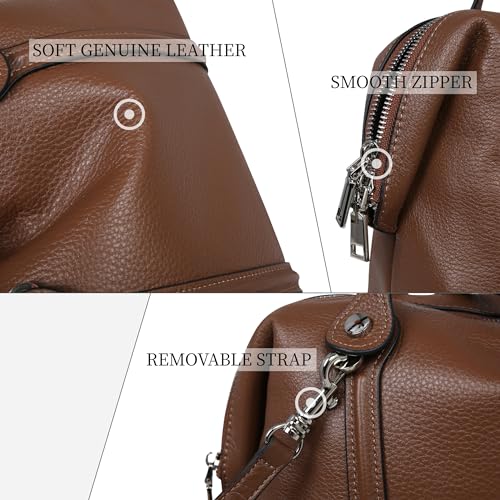 HESHE Leather Purses for Women Shoulder Handbag Designer Bags Cross Body Purse Women’s Satchel Bag Totes (Black)