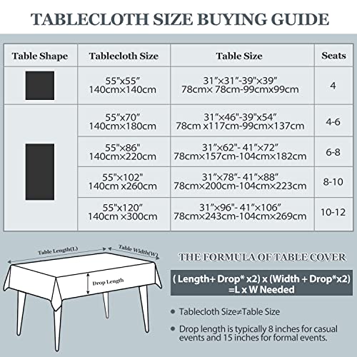 BESBESME Rustic Cotton Blend Plaided Table Cloth Boho Style Cream,Kitchen Dining Room Tablecloths for Square Tables, Washable Wrinkle Resistant,55 x 55 inches,Blue,4 Seats