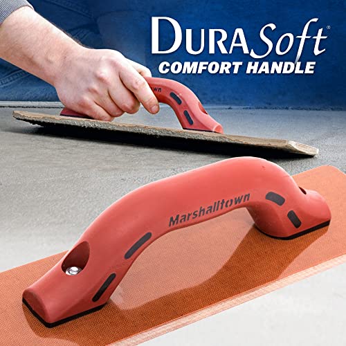 MARSHALLTOWN Resin Hand Float, 12 x 3-1/2 Inch, DuraSoft Handle, Laminated Canvas Resin, Concrete Tool, Easily Works Color Hardeners into Concrete, Square End, Concrete Tools, Made in USA, 4501D