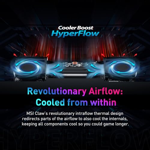 MSI Claw PC Gaming Handheld: Intel Ultra 7-155H, 7" FHD 120Hz Display, 16GB LPDDR5, 512TB NVMe SSD, MicroSD Card Reader, Thunderbolt 4, Win 11 Home: Black A1M-051US