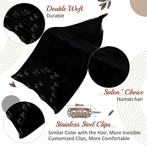 Full Shine Real Human Hair Extensions Clip ins 12 Inch Brown Balayage Clip in Hair Extensions Dark Brown Ombre Brown Mix Caramel Blonde Straight Hair Clip ins