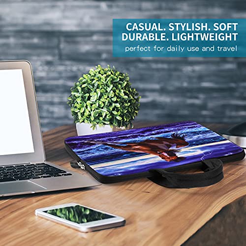 iColor 14 15 15.4 15.6 inch Laptop Bag Case Handle chromebook case Sleeve Computer Protect Case Pouch Holder Notebook Sleeve Neoprene Chromebook Cover Soft Carring Travel Case Blue Sea Turtle ICB-24