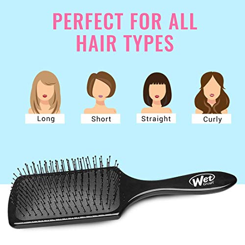 Wet Brush Paddle Detangler Hair Brush, Sky - Ultra-Soft IntelliFlex Detangling Bristles with AquaVent Design - Spread Hair Treatments Evenly - Pain-Free Hair Brush For Women, Men, Wet And Dry Hair