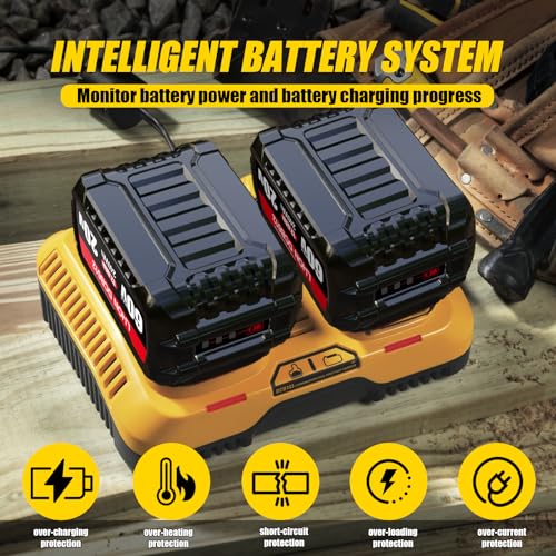 NEPOWILL 20V/60V 9.0Ah Replacement Battery for DeWalt 60V Flexvolt Battery, Compatible with DeWalt Battery DCB606 DCB609 DCB206 DCB204 DCB180 DCB200 Fit for DeWalt 20V/60V/120V Cordless Tools