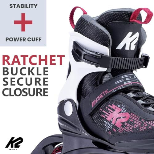 K2 Skate Women's Kinetic 80 Inline Skate, Black_Berry, 11